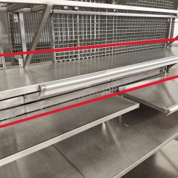 Rvs wandschap - 170 x 31 cm 